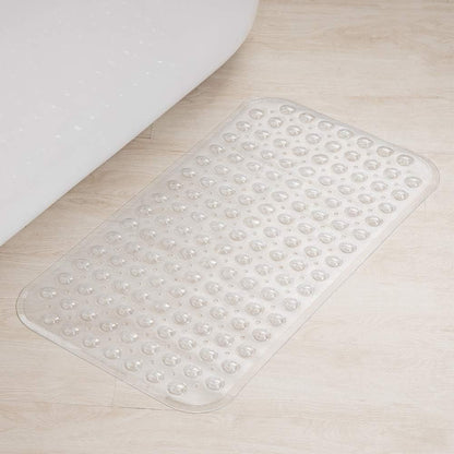 textured pebble-style surface for traction and foot massage