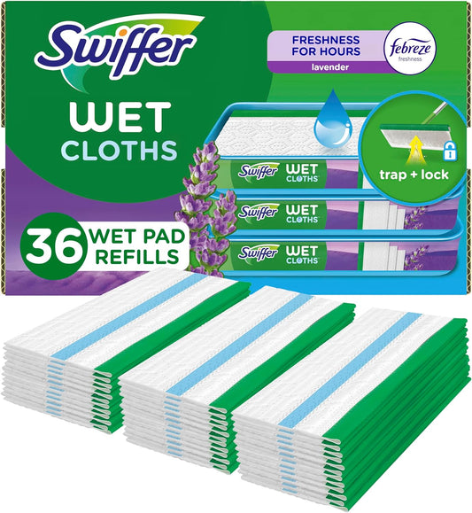 textured wet mopping pad designed to trap and lock dirt