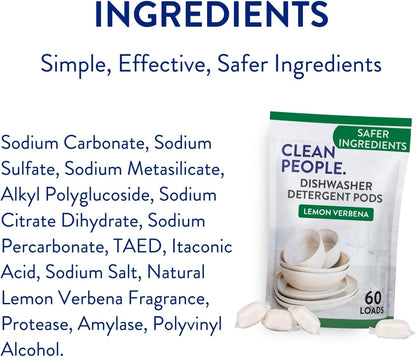 The Clean People Dishwasher Pods – Streamlined Dish Care for Intentional Modern Kitchens, One-Pod Simplicity