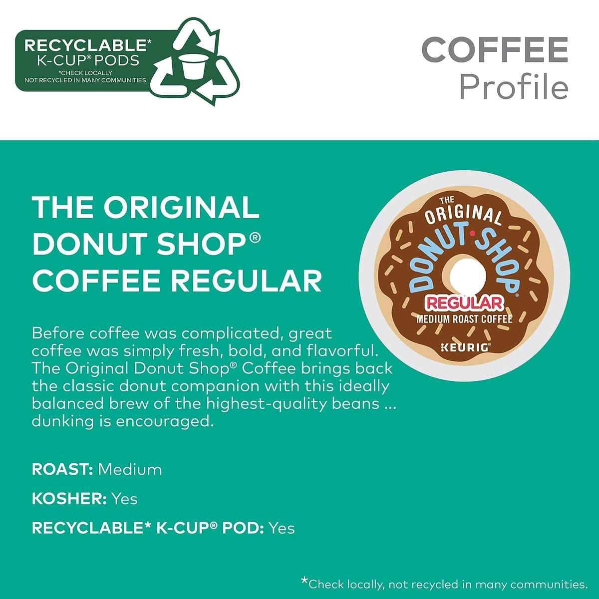 The Original Donut Shop K-Cups Medium Roast 96 Count – One Box Coffee Solution for Less Restocking
