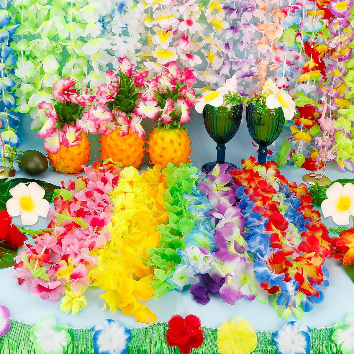 themed color variants including hawaiian rainbow and mardi gras palettes
