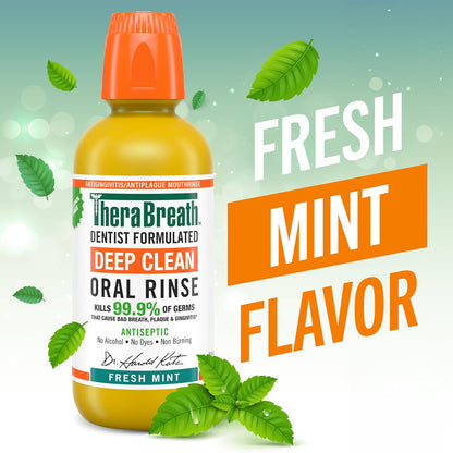 TheraBreath Alcohol-Free Mouthwash – Safe Daily Oral Rinse for Homes with Kids, Sensitive Mouths, and Sensitive Gums