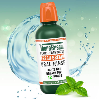 TheraBreath Alcohol-Free Mouthwash – Safe for Sensitive Mouths, Dry Mouth Relief Without Burning or Irritation