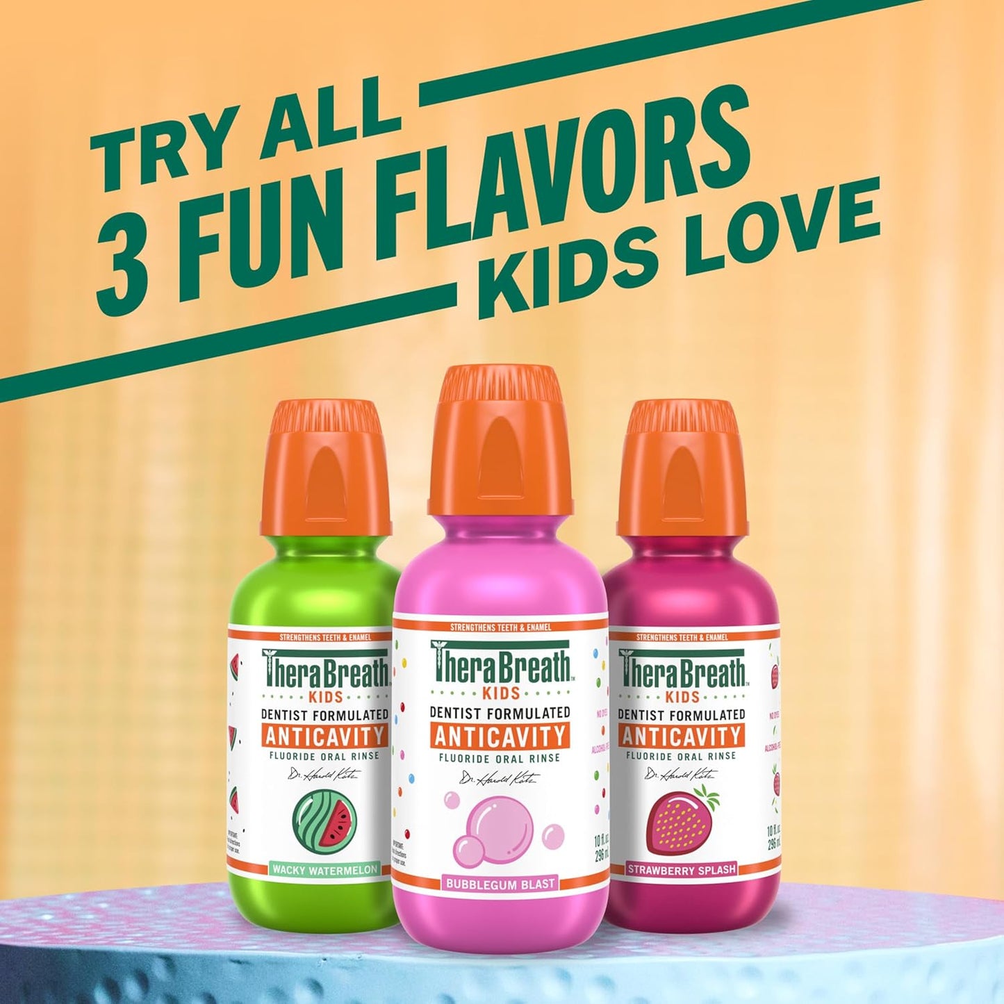 TheraBreath Kids Fluoride Mouthwash 2 Pack – Practical Stocking Stuffer and Back to School Gift for Young Children