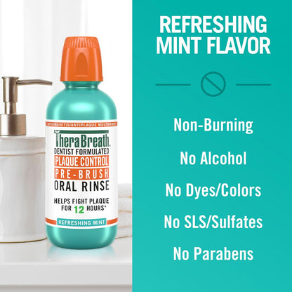 TheraBreath Plaque Control Rinse – Clean-Label Dental Care for Morning and Evening Rituals