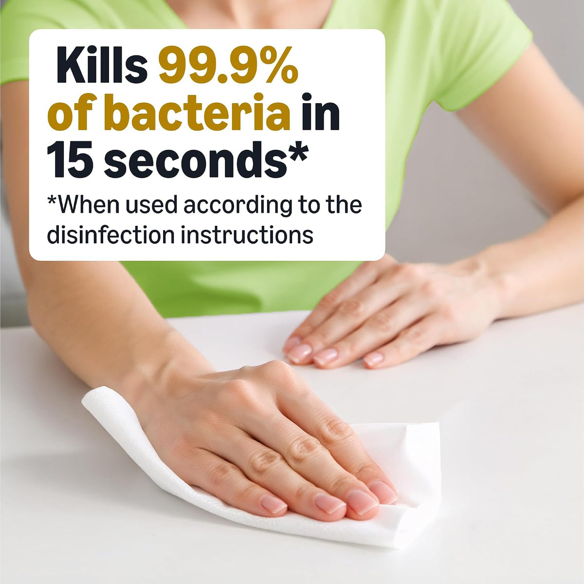 thick, durable non-tearing wipe material suitable for tough messes