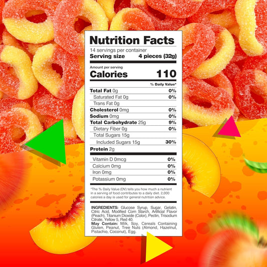 thick, glossy ring-shaped gummies with vibrant sugar coating