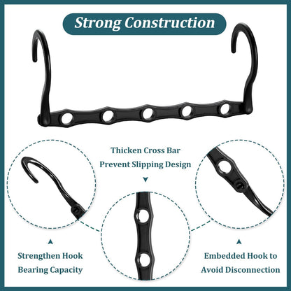 thickened cross bar resists sagging under heavy garments like coats and pants