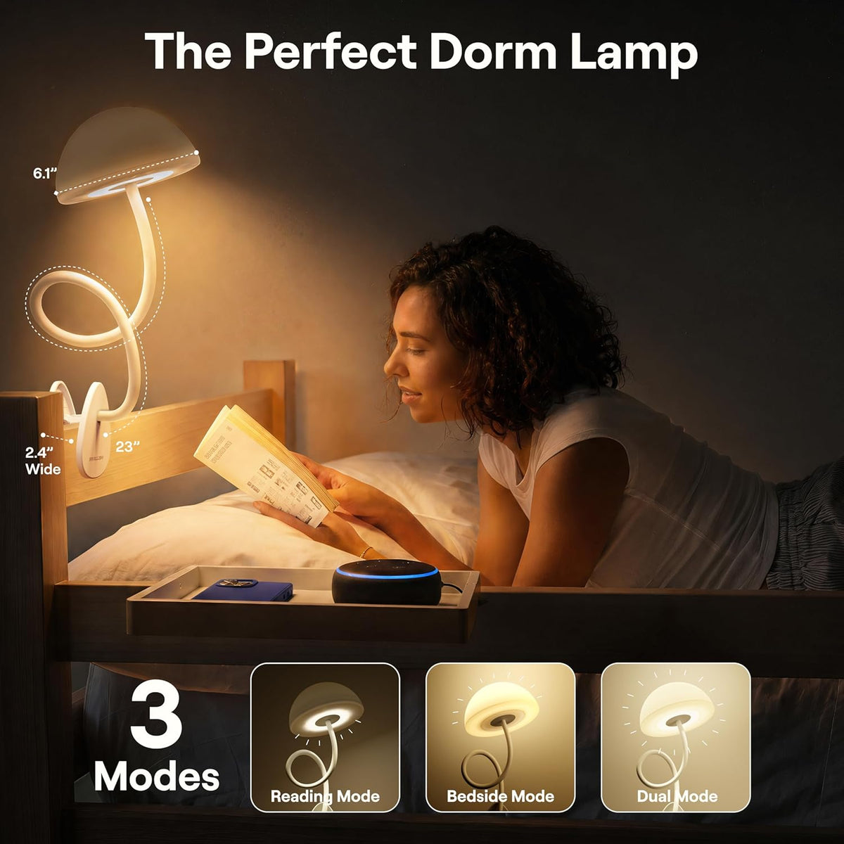 three color temperature modes: warm, neutral, cool