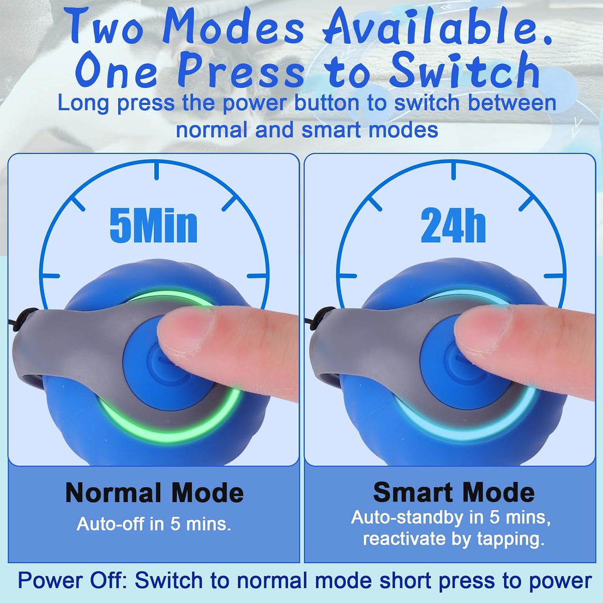 three detachable tails with built-in bells for varied sensory stimulation