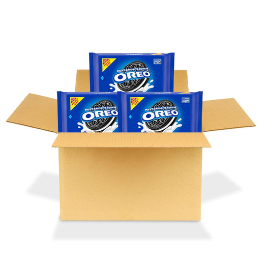 three family-size resealable pouches with easy-pull tab packaging