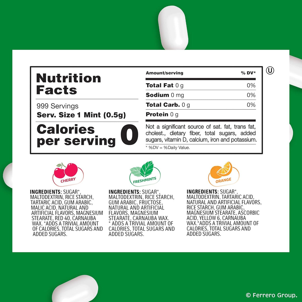 three-flavor variety pack: cherry, freshmint, and orange