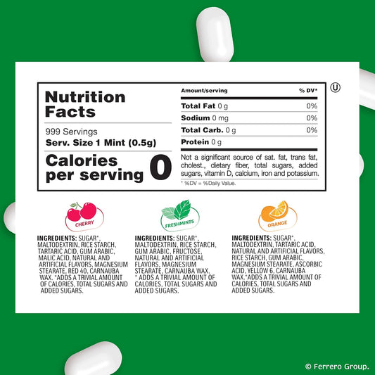 three-flavor variety pack: cherry, freshmint, and orange