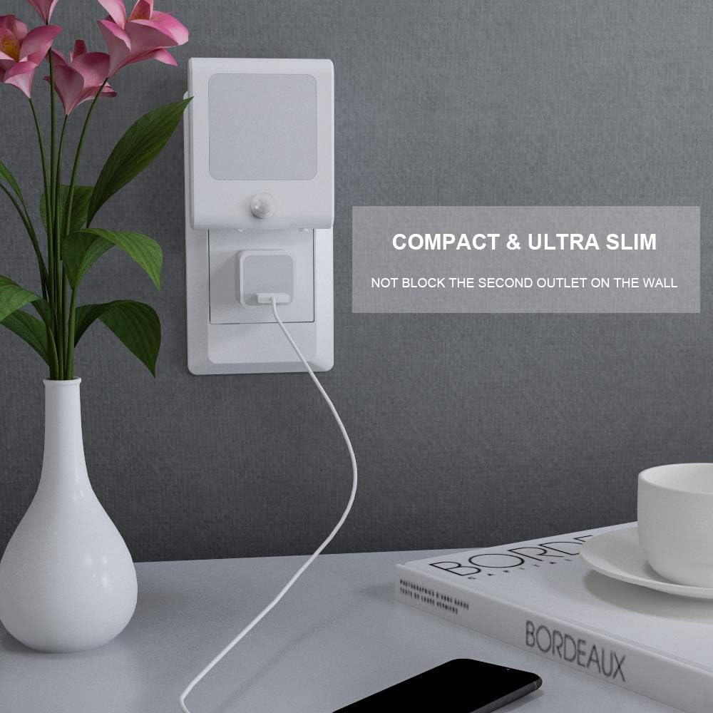 three-mode selector: on (constant), off, auto (motion-activated with 20-second shutoff)