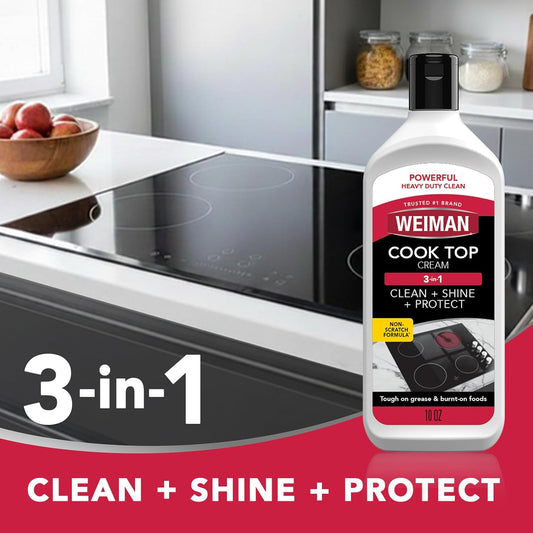 three non-abrasive scrubbing pads included in the bundle