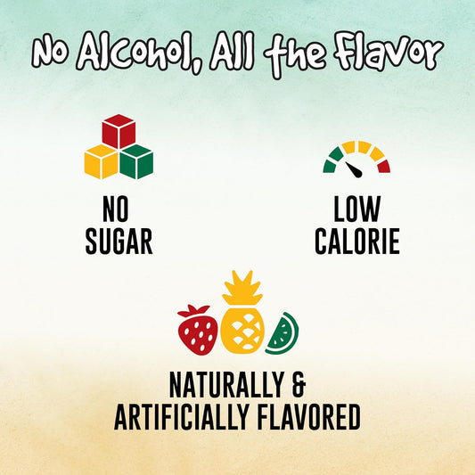 three tropical cocktail-inspired flavor variants: pina colada, strawberry daiquiri, margarita