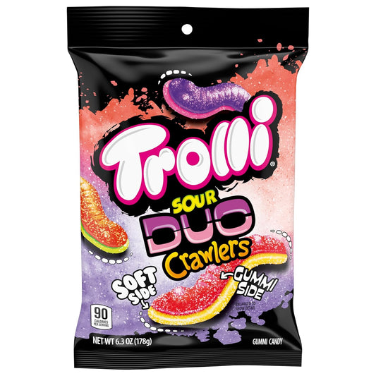 three tropical sour flavors: mango pineapple, citrus watermelon, and strawberry guava
