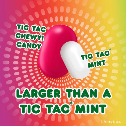 Tic Tac Chewy Fruit Adventure Candy – Fun Stocking Stuffer & Holiday Gift, Five Fruit Flavors, 3.4 oz Box
