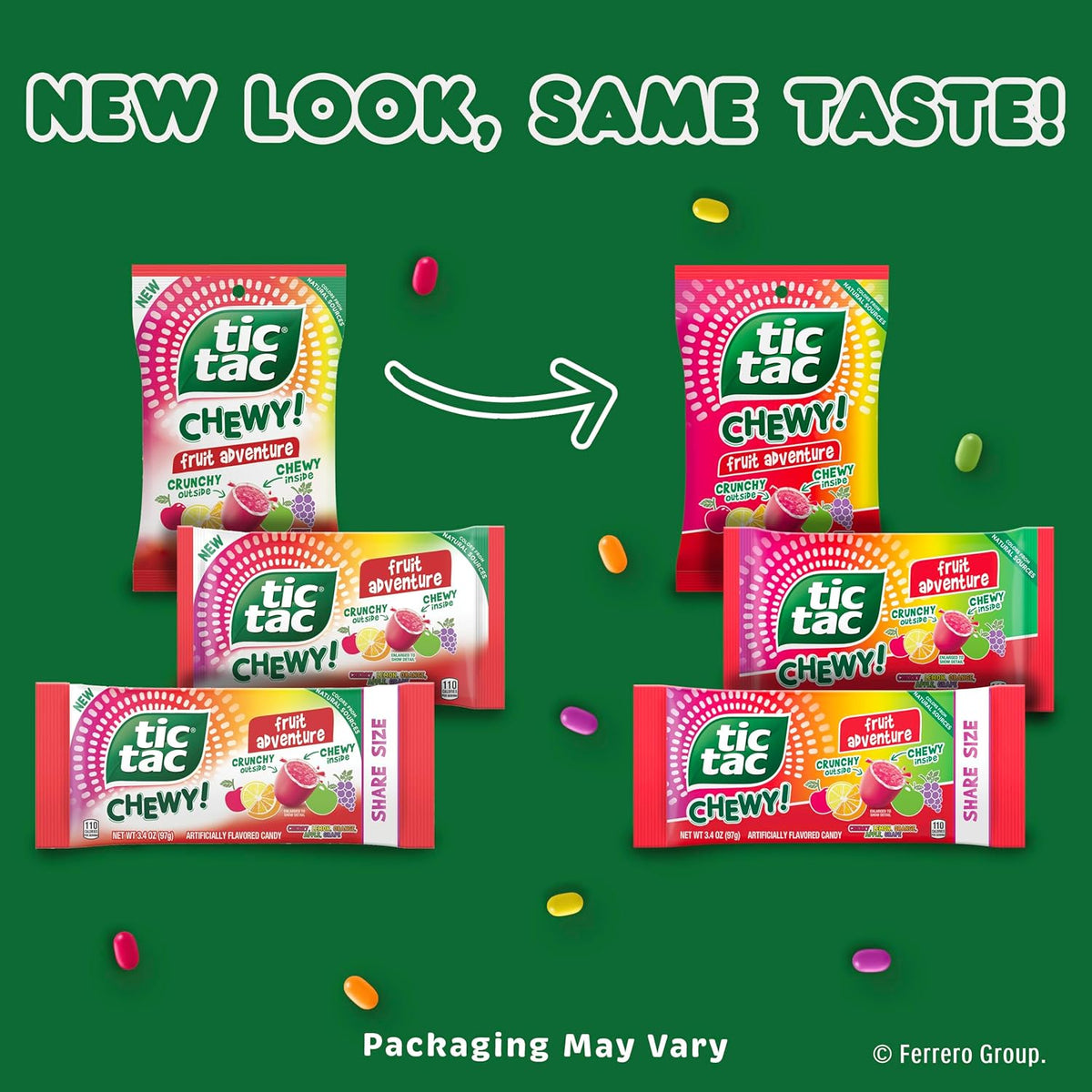 Tic Tac Chewy Fruit Adventure Candy – Fun Stocking Stuffer & Holiday Gift, Five Fruit Flavors, 3.4 oz Box