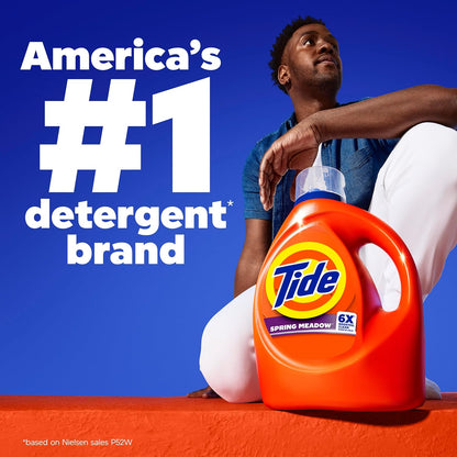 Tide Spring Meadow Liquid Detergent for Sleep Ritual, Fresh Bedding and Low-Energy Cold Wash Wellness