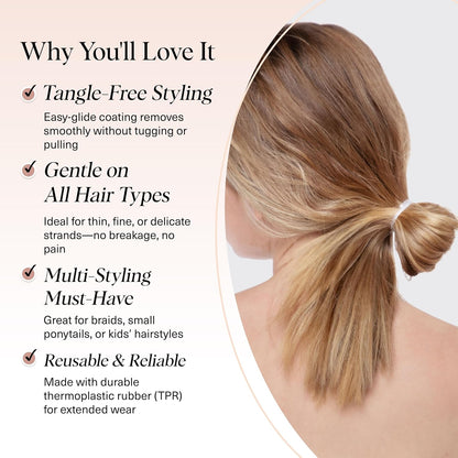 tiny miniature size suitable for sectioning and small ponytails