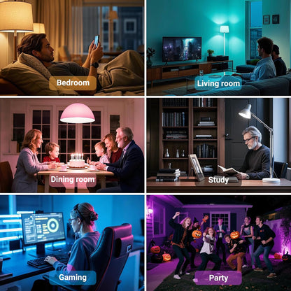 TJOY Smart Light Bulbs – Living Room Color Changing Decor, 16M RGB Alexa Compatible Lamp Upgrade
