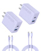 purple - 2pack & 2cable