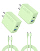 green - 2pack & 2cable