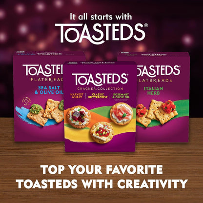 Toasteds Crackers Cracker Collection – Office Desk Lunch Snack for Focused Workdays, 12oz Variety Box