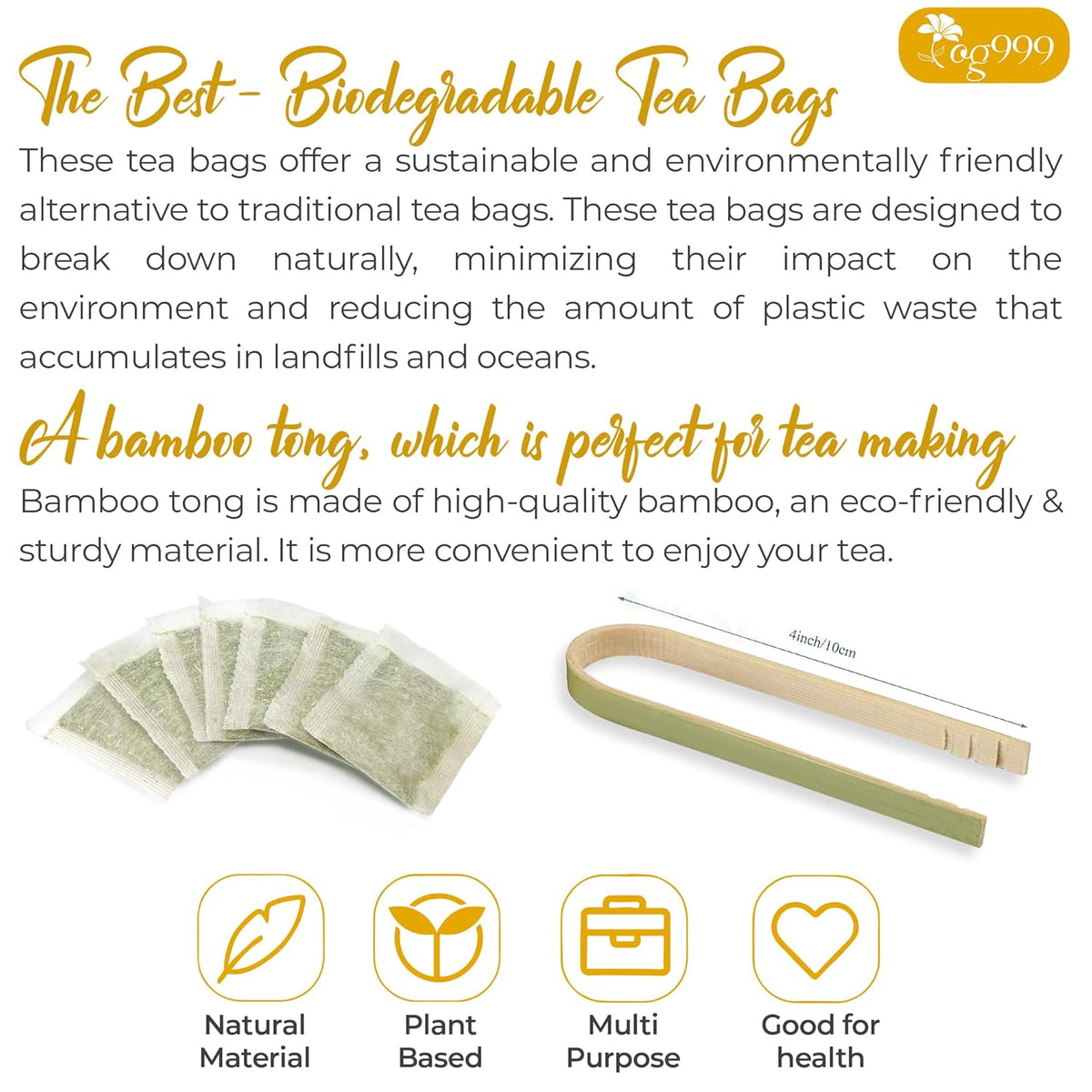 TOG999 Anti-Inflammatory Herbal Tea Blend – Mindful Morning Cup for Gut Health and Stress Relief at Home