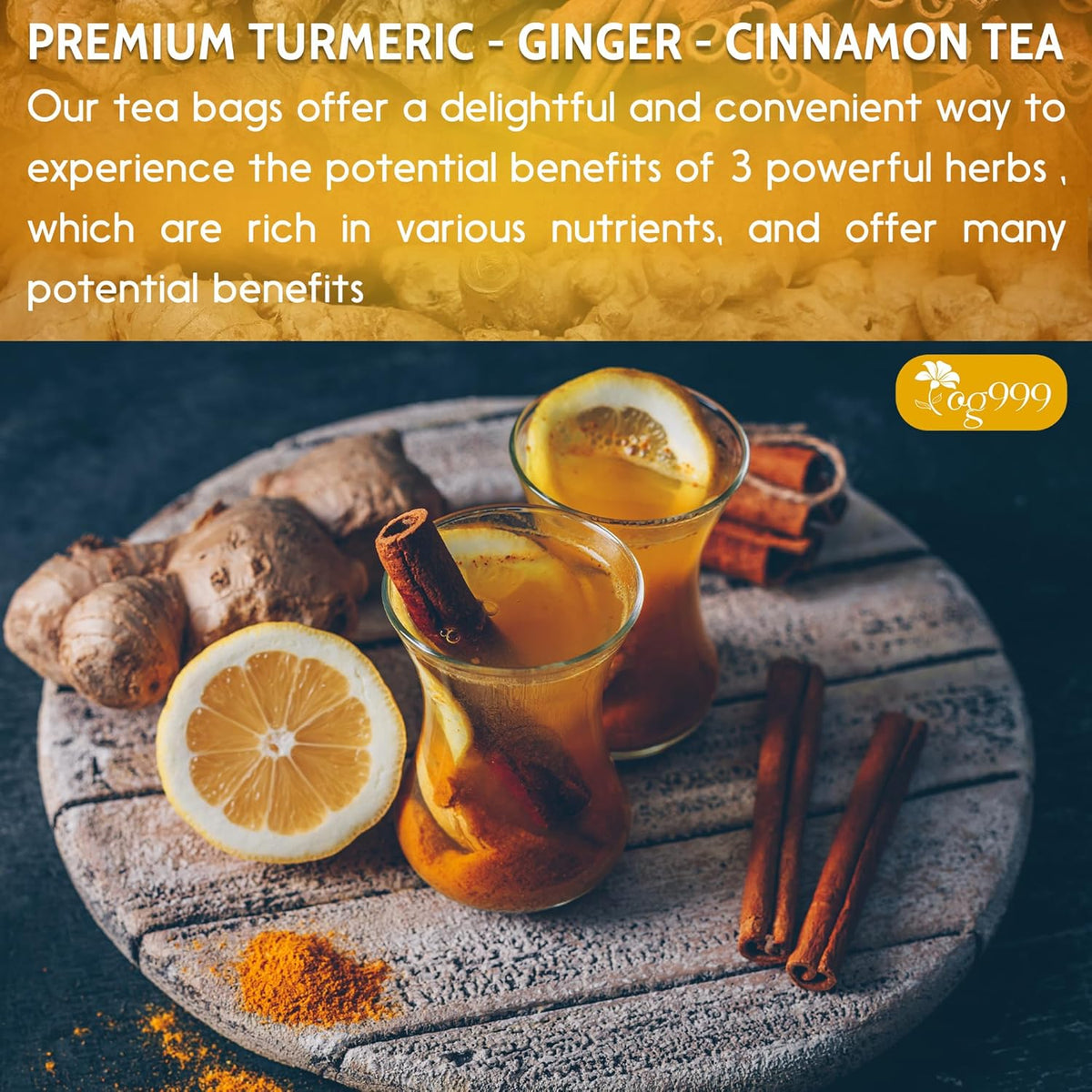 TOG999 Anti-Inflammatory Herbal Tea Blend – Mindful Morning Cup for Gut Health and Stress Relief at Home