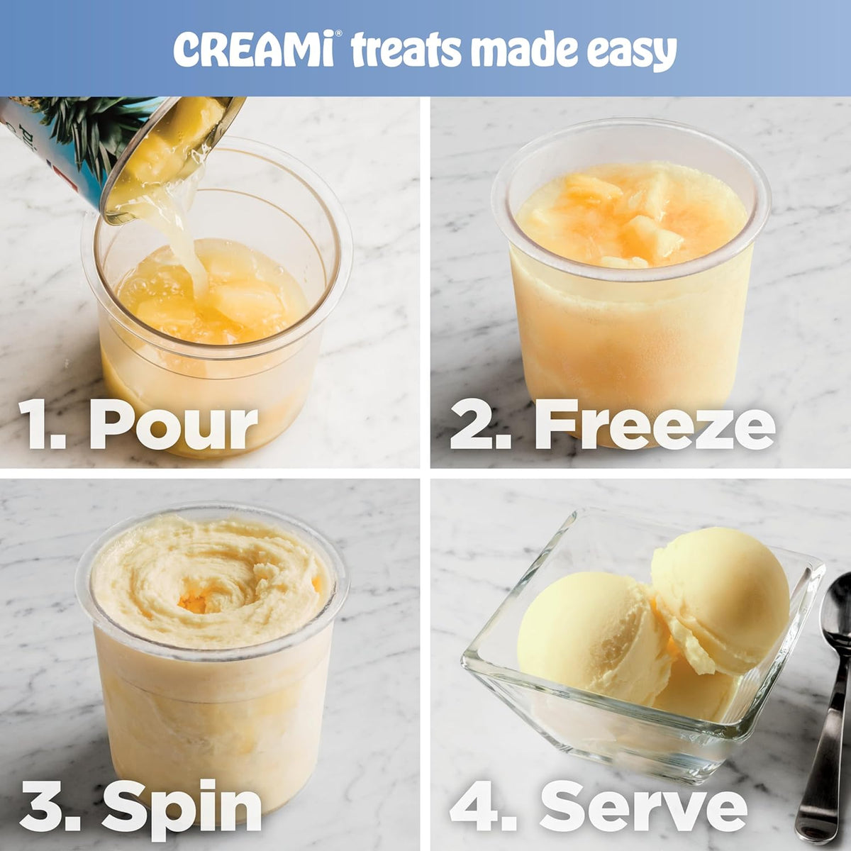 top-rack dishwasher-safe components (pints, storage lids, creamerizer paddle)