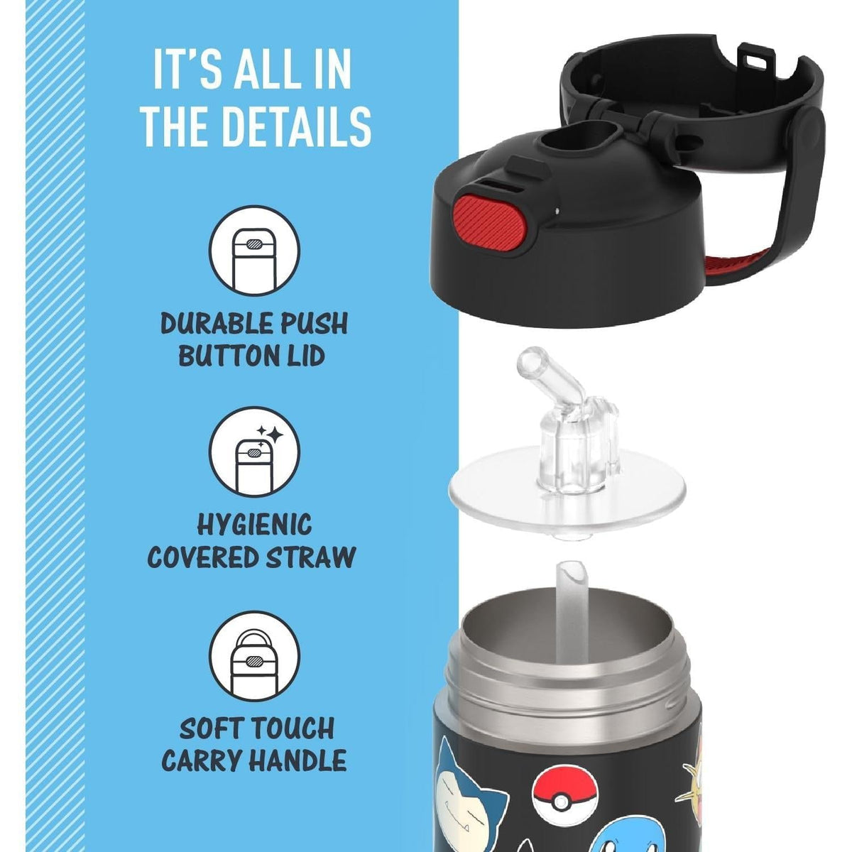 top-rack dishwasher safe construction for easy parent cleanup