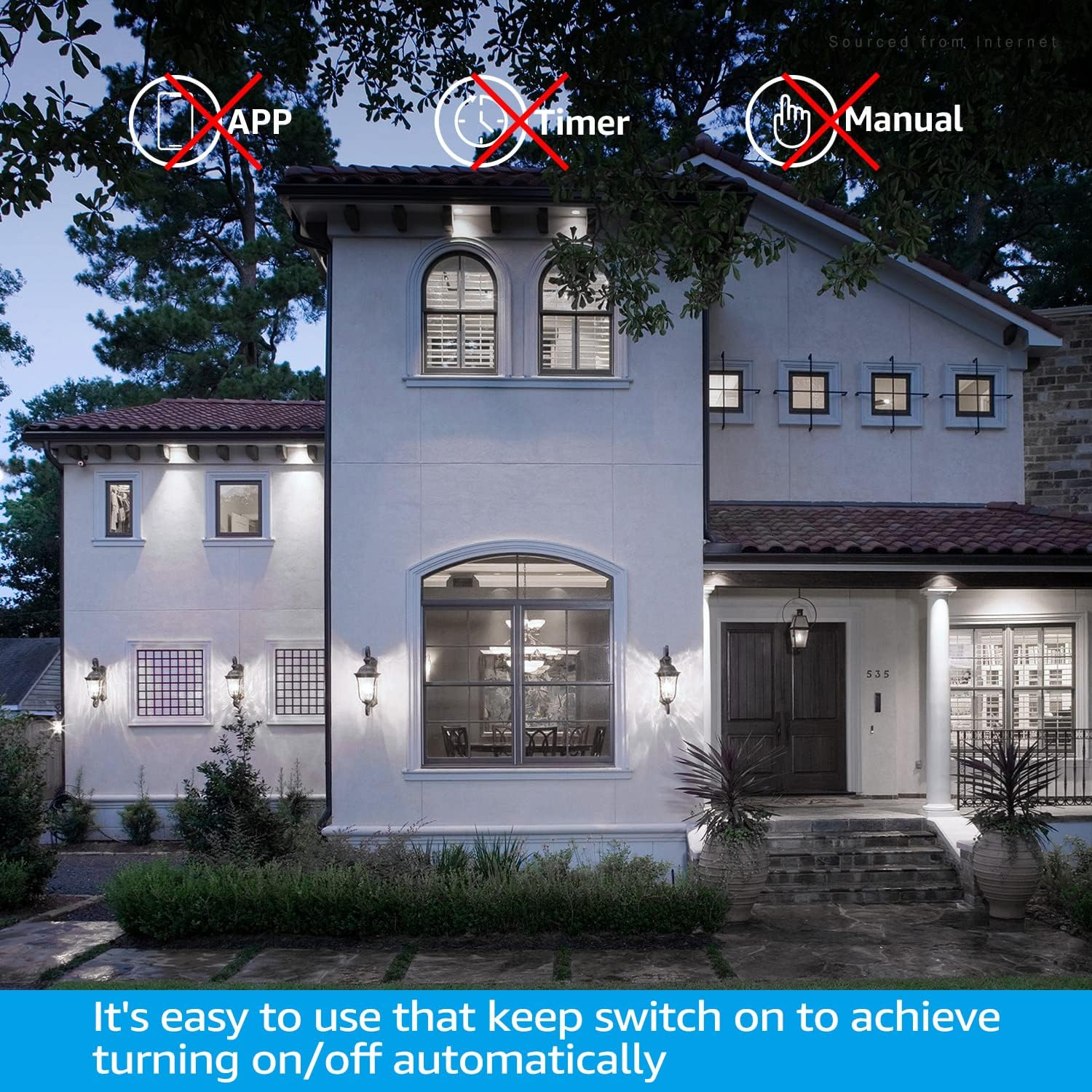 TORCHSTAR Dusk to Dawn Light Bulb – Fall-Prevention Porch Step and Sidewalk Lighting, No Flame No Smoke Sensor LED, 5000K Daylight, 4-Pack