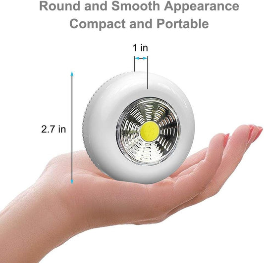 touch-activated press lens with no visible switch hardware