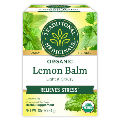 Traditional Medicinals Organic Lemon Balm Tea – Nightly Calm Ritual for Meditation and Mindful Mornings