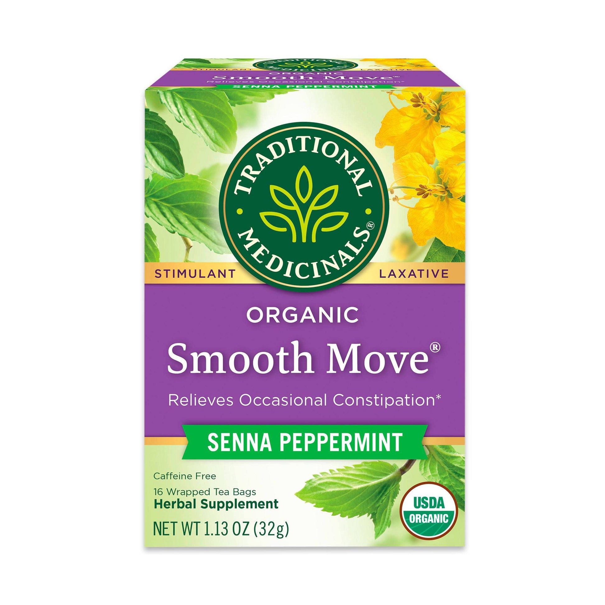Traditional Medicinals Smooth Move – Gentle, Non-Habit-Forming Herbal Relief for Sensitive Systems