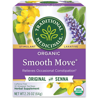 Traditional Medicinals Smooth Move – Gentle, Non-Habit-Forming Herbal Relief for Sensitive Systems