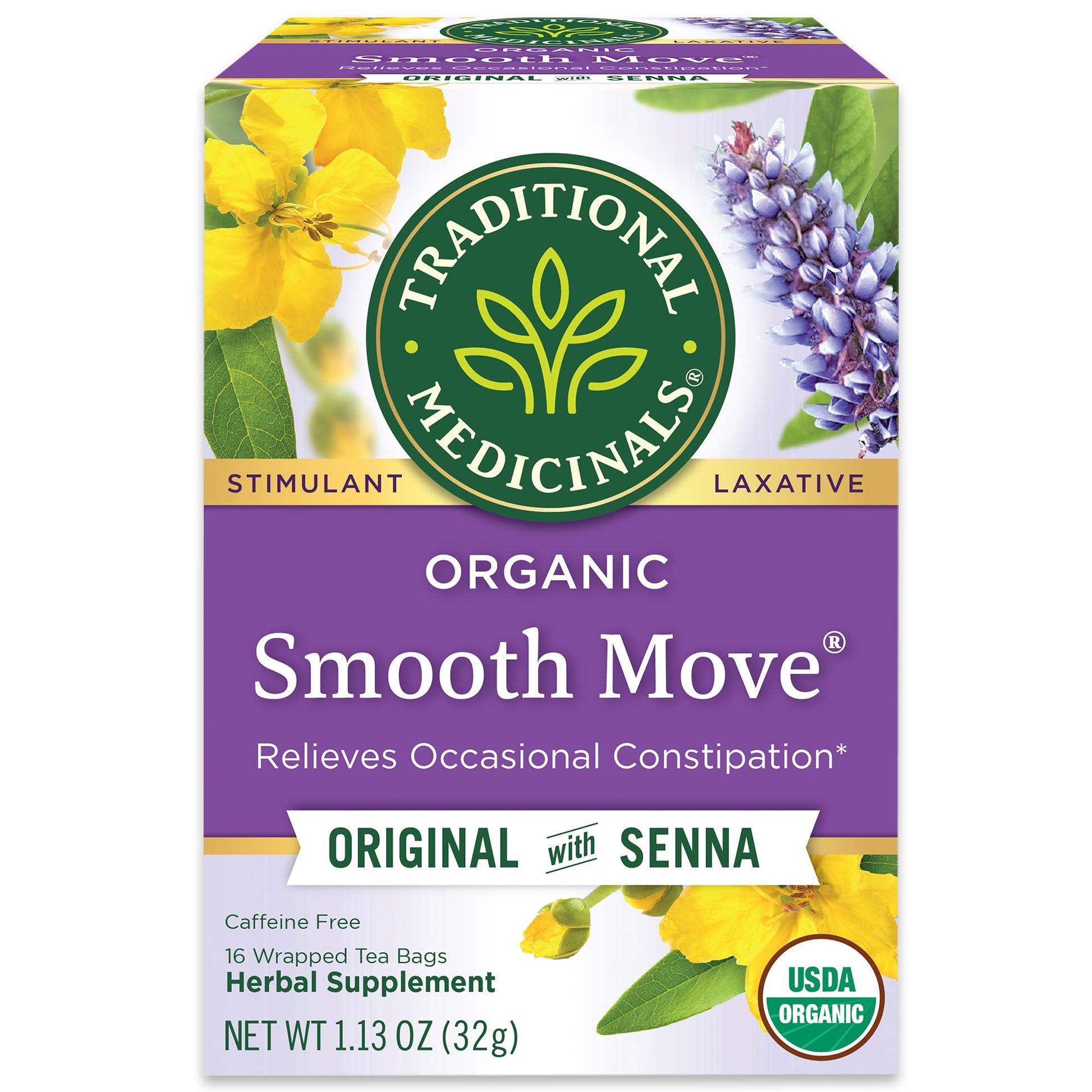 Traditional Medicinals Smooth Move – Gentle, Non-Habit-Forming Herbal Relief for Sensitive Systems
