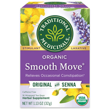 Traditional Medicinals Smooth Move – Gentle, Non-Habit-Forming Herbal Relief for Sensitive Systems