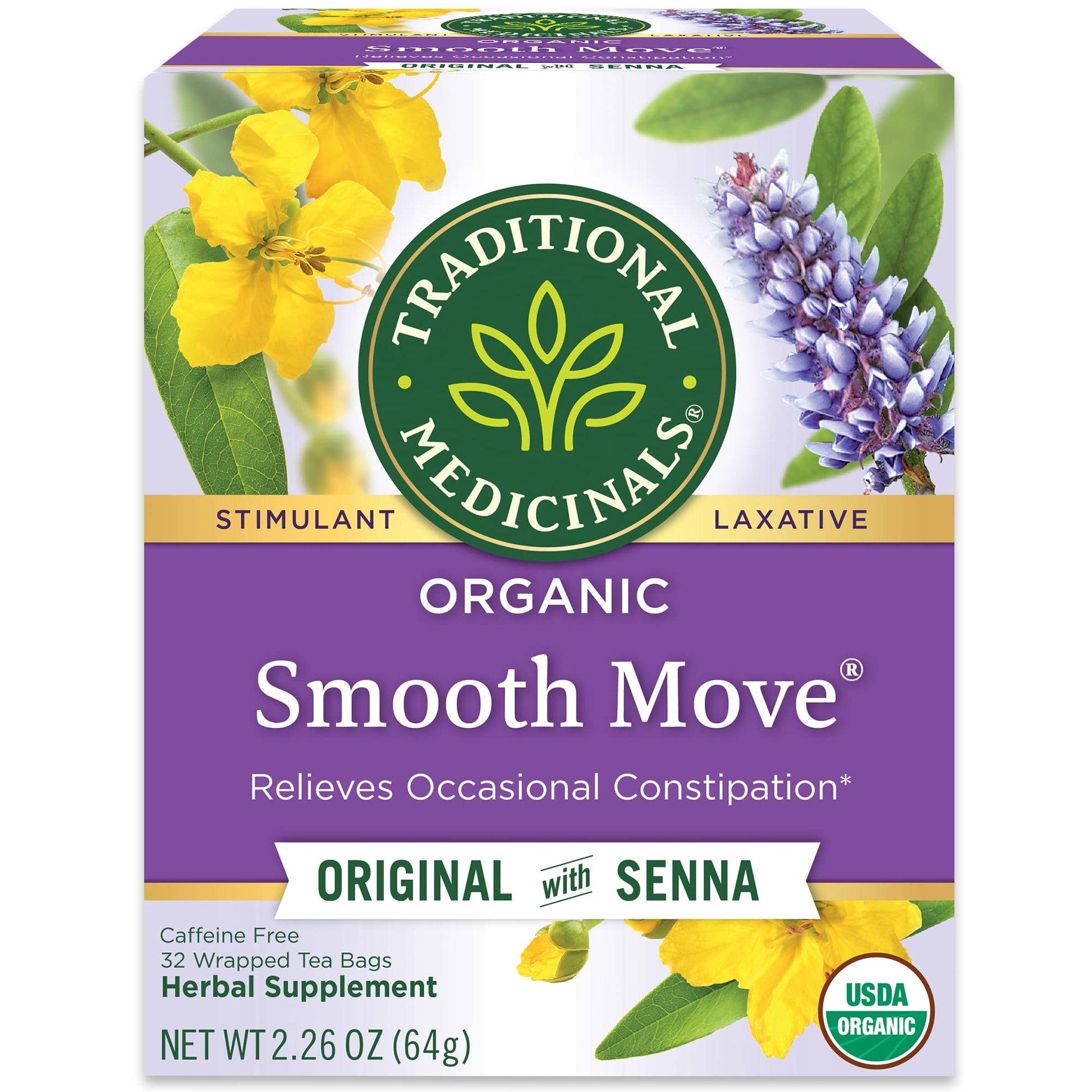 Traditional Medicinals Smooth Move – Gentle, Non-Habit-Forming Herbal Relief for Sensitive Systems