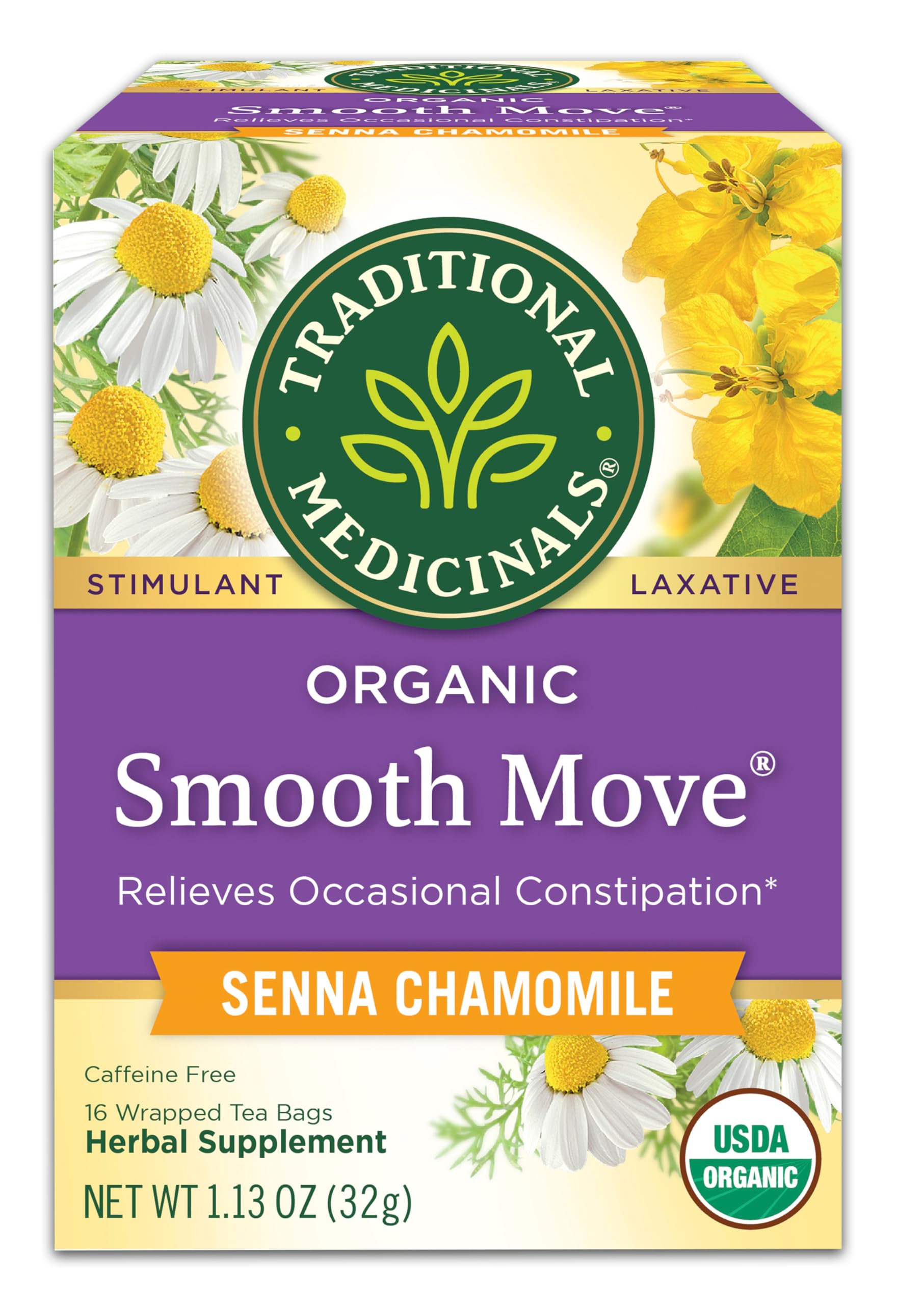 Traditional Medicinals Smooth Move – Gentle, Non-Habit-Forming Herbal Relief for Sensitive Systems