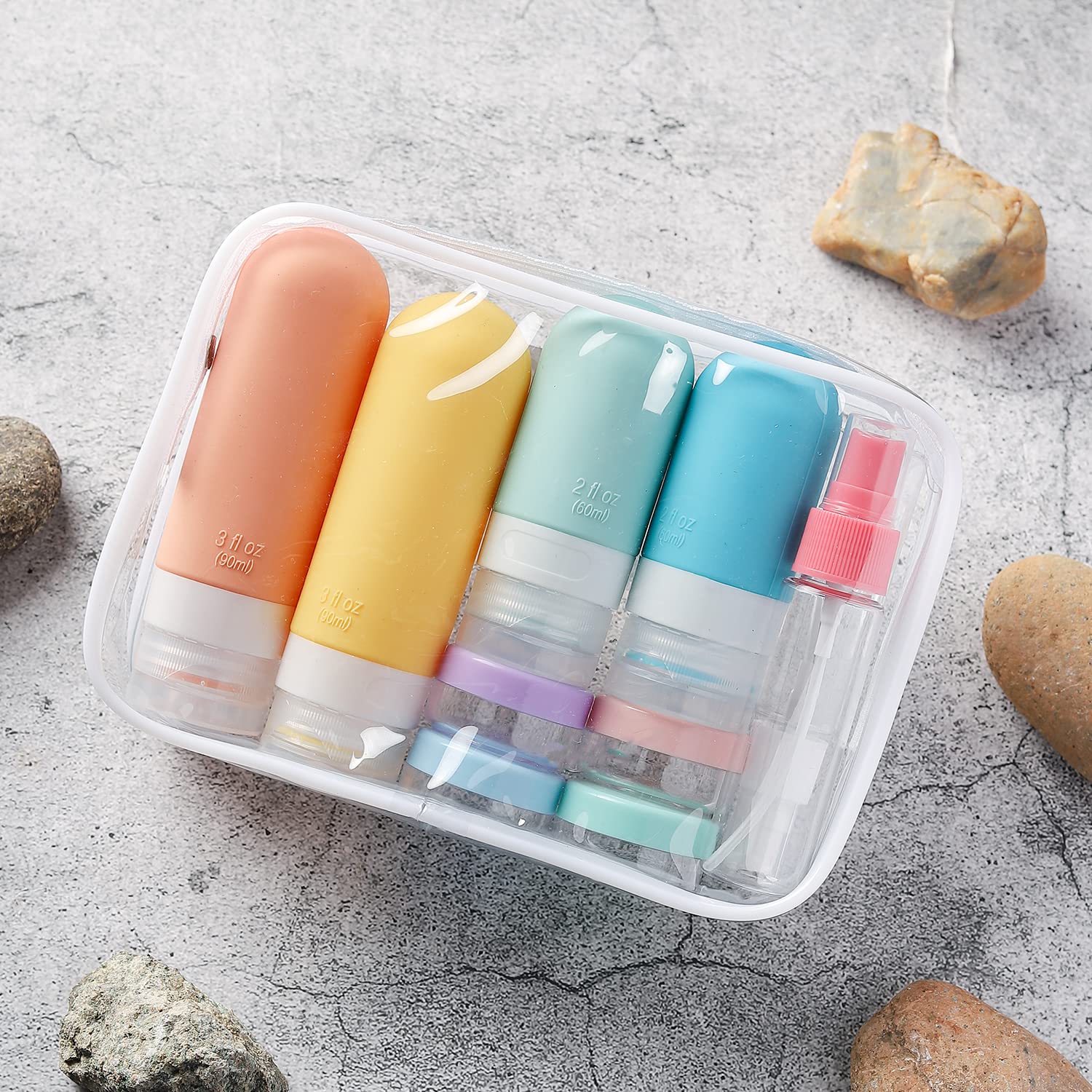 TrailHive Travel Bottles Kit - Wellness Retreat Companion, Leak Proof Bottles for Serums and Self Care Rituals