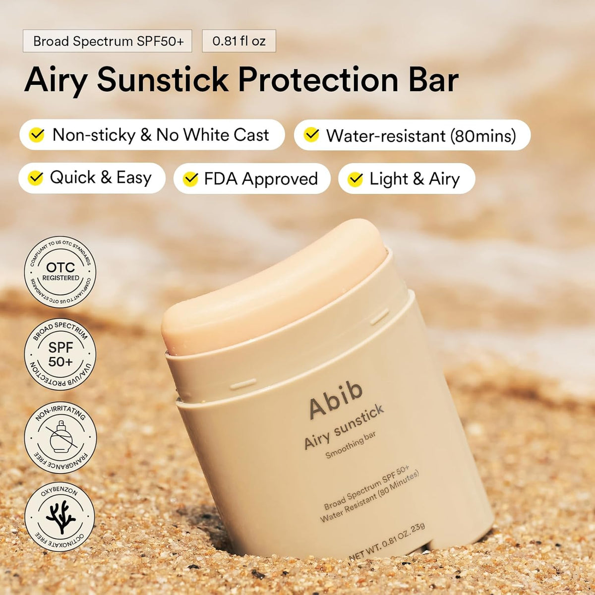 transparent, no-white-cast formula suitable for all skin tones