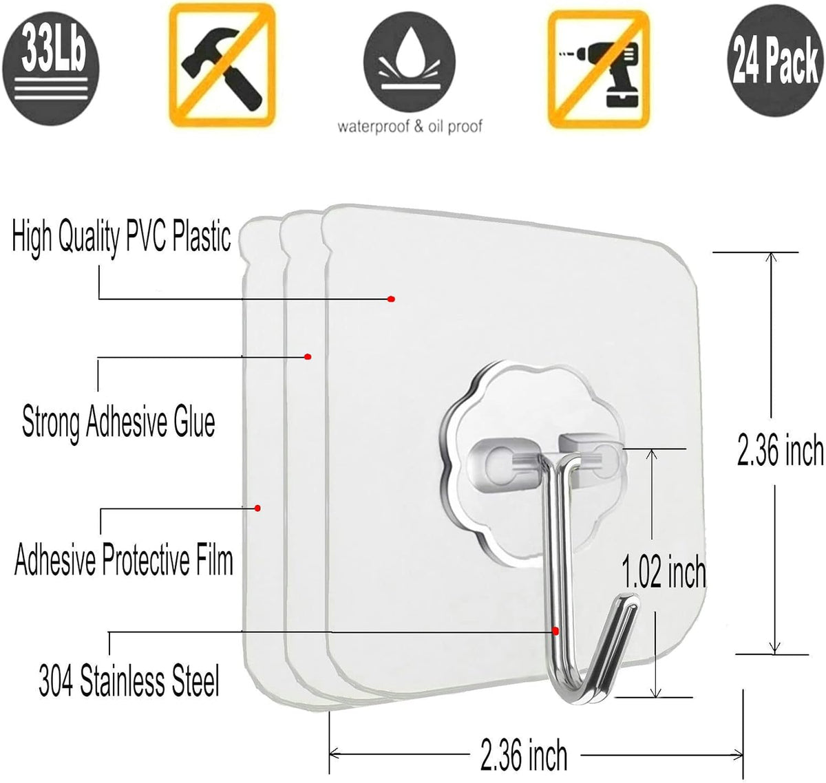 transparent pvc and stainless steel construction that blends into walls