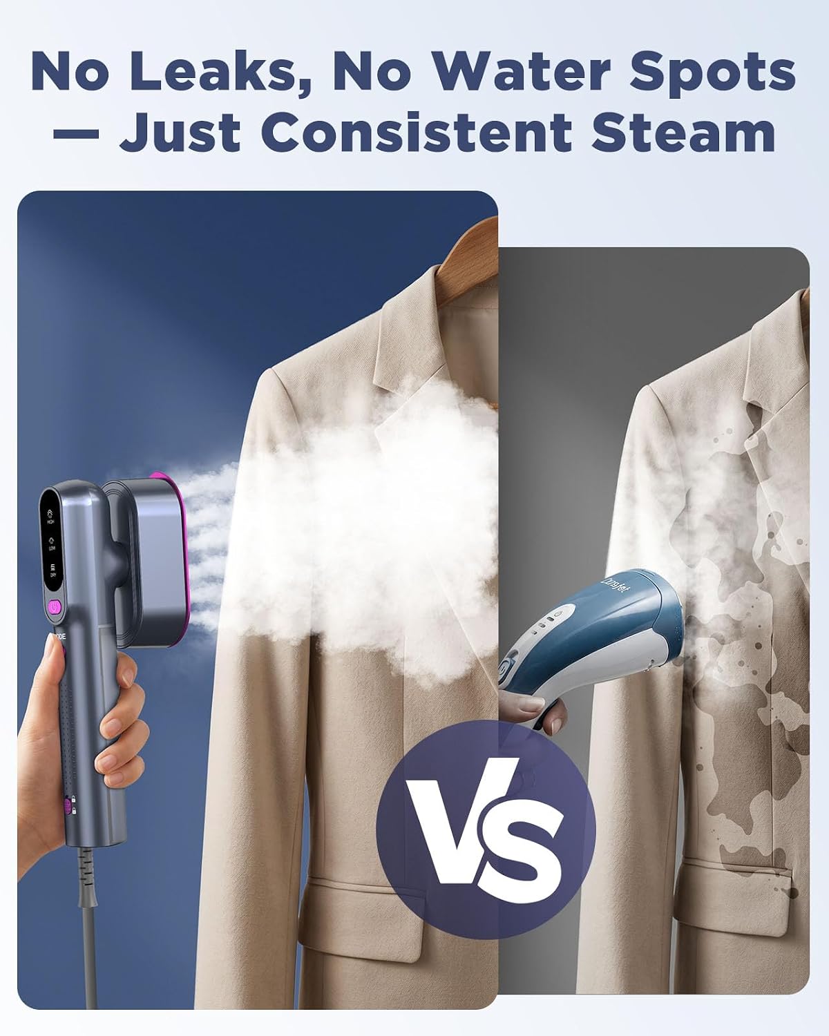 Travel Steamer Iron 2-in-1 – Carry-On Wrinkle Remover for International Business Trips and Long-Haul Flights