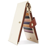 Travelambo Premium RFID Leather Wallet – High-End Bifold for Women, Handmade Cross-Line Pattern with Gold-Tone Zippers