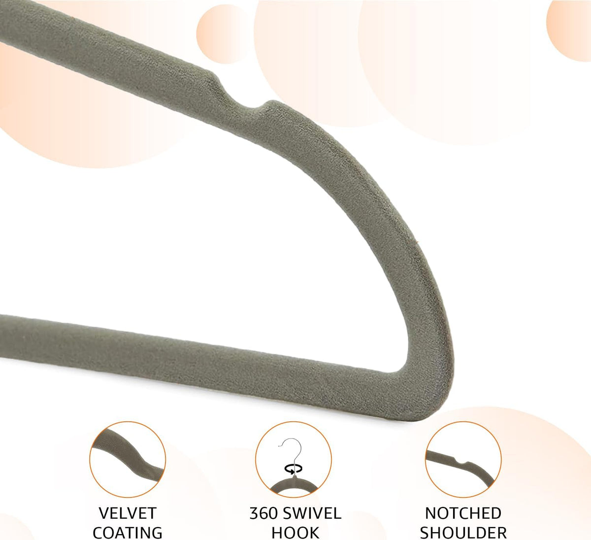 triangular suit hanger shape sized 17.24 inches wide for shoulders and slacks