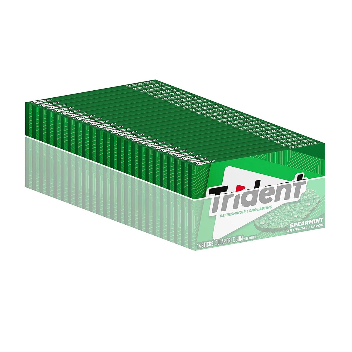 Trident Original Sugar-Free Chewing Gum for Family Pantry Stock, 24 Packs of 14 Individually Wrapped Sticks