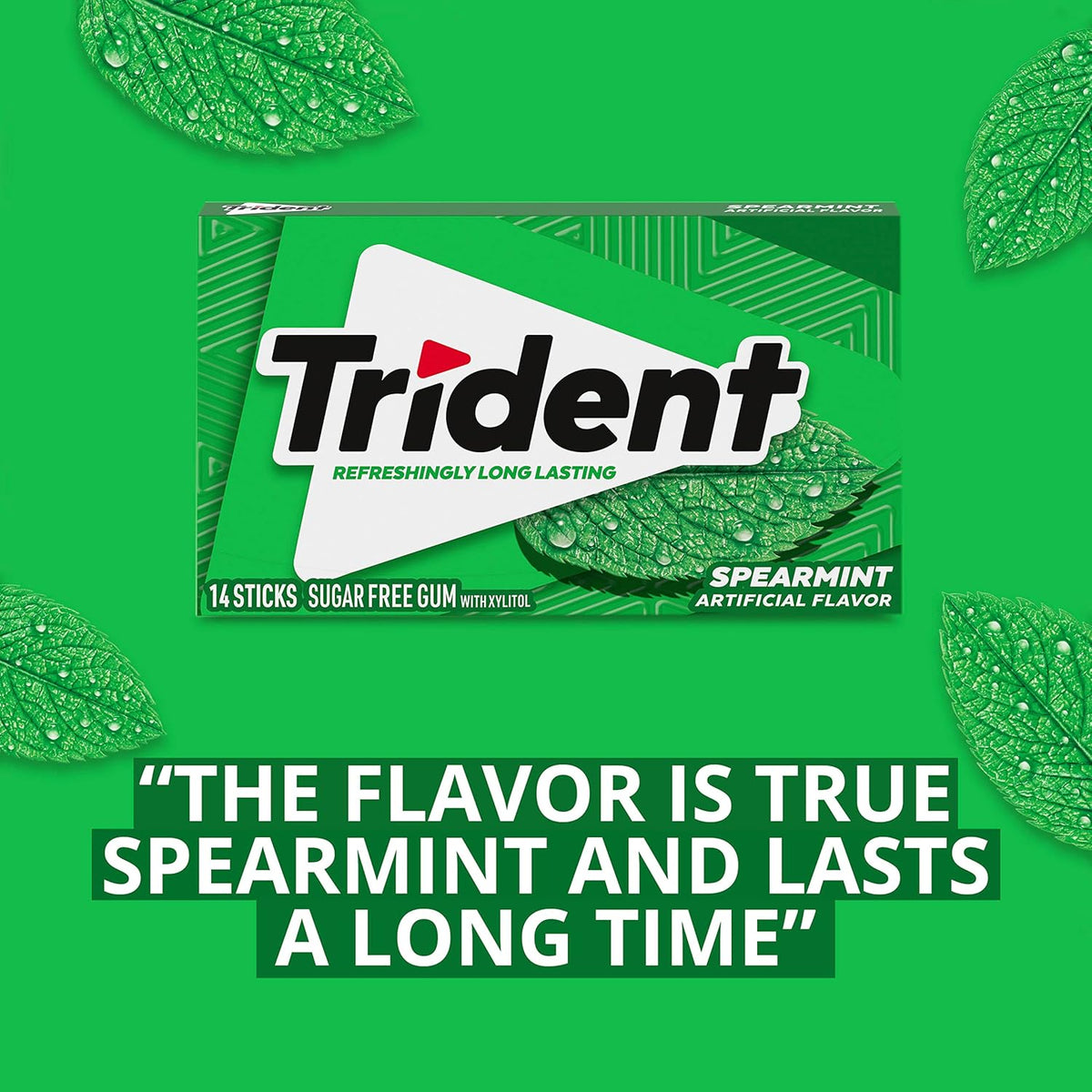 Trident Original Sugar-Free Chewing Gum for Family Pantry Stock, 24 Packs of 14 Individually Wrapped Sticks